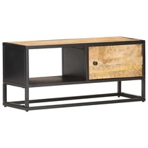 TV Cabinet Natural Mango Wood, Black Iron - $3,622.31 MXN