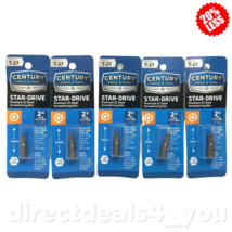 Century Drill &amp; Tool #68727 T-27 Star-Drive Screwdriver Bits Pack Of 5 - £23.73 GBP