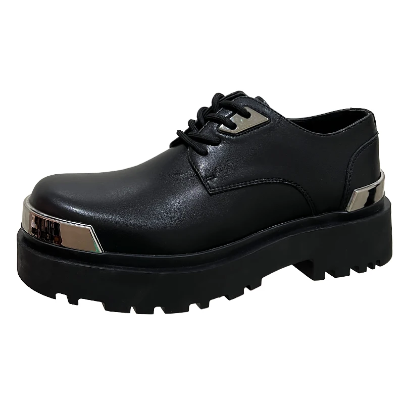Men Harajuku Korean Man Leather Couple Shoes Streetwear Fashion Casual T... - £57.13 GBP