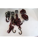 5 Asst Husky 1&quot; Strap &amp; Ratchet Tie Down Sets Black Red 500 lb - $183.30 MXN