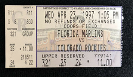 Gary Sheffield HR #162 Ticket Stub Marlins vs Rockies Apr 23 1997 - £9.45 GBP