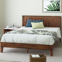 ZINUS Vivek Deluxe Wood Platform ed Frame with Headboard Wood Slat Support No - $396.09