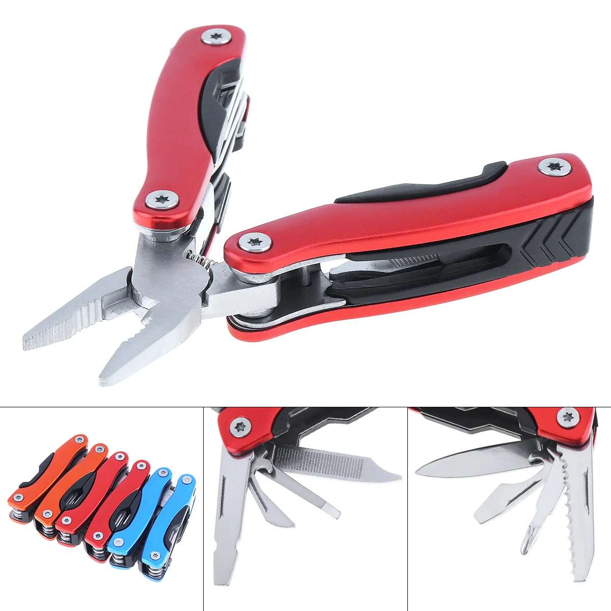 Tifunction plier with saw blades external type hand tool polished surface and nylon bag thumb200