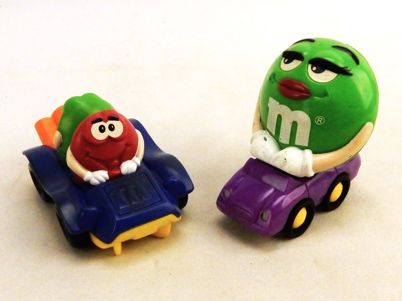 Lot of 2 M&amp;Ms Miniature Dispensers, Burger King Kids&#39; Meal Toy Cars, Vin... - $14.65