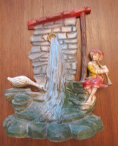 Vintage Crib Statue Italy Maybe Isas &#39;60 Shepherd&#39;s Fountain Goose Figur... - £32.75 GBP
