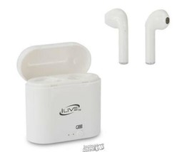 iLIVE Truly Wireless Earbuds White Built-In Mic Charging Case Micro-USB Charging - £13.42 GBP