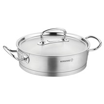 Korkmaz Proline Professional Series 5 Liter Stainless Steel Saute Pan with Lid  - £97.66 GBP
