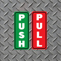 Push and Pull Vertical High Quality Vinyl Decal for Doors - Indoor/Outdoor - £3.83 GBP