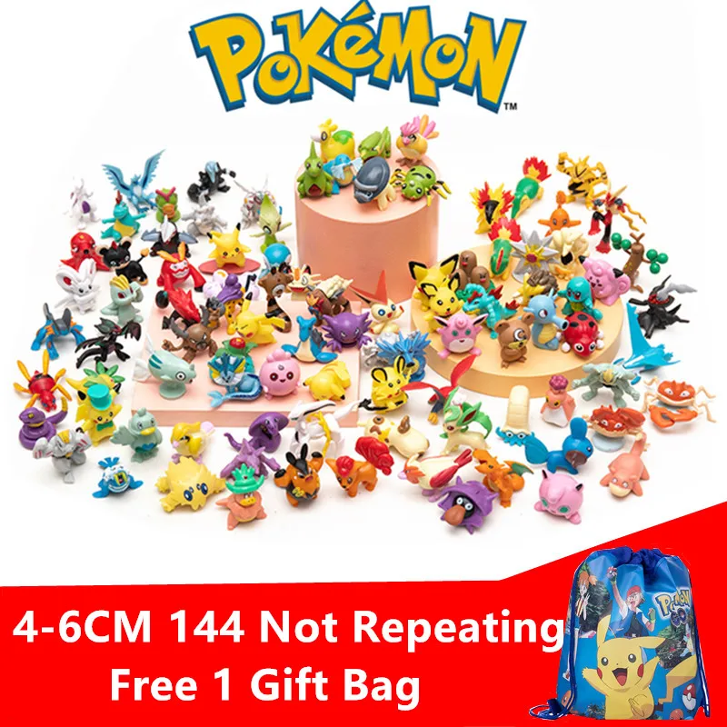 4-6cm Anime Pokemon 24-144Pcs Not Repeating Different Styles Action Figure Model - £22.36 GBP+