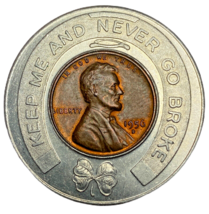1956 D Lincoln Wheat Encased Cent You Can Depend On Guaranteed Rexall Products - £19.76 GBP