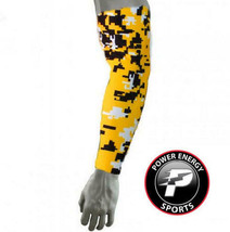 Youth Boys Football Baseball Softball Compression Arm Sleeve Yellow Black Camo - £7.03 GBP