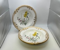 Set Of 3 Spode Fine Bone China Stafford Flowers Rim Soup Bowls Made In England - £519.47 GBP