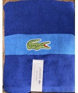 Lacoste ~ Royal Blue Bath Towel 100% Cotton 30&quot; x 52&quot; Big Crocodile Logo - $44.47 CAD