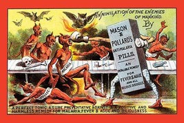 Mason &amp; Pollard&#39;s Anti-Malaria Pills 20 x 30 Poster - £20.31 GBP