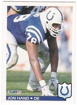 1992 Fleer Football Trading Card - Jon Hand #163 - $1.97