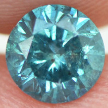 Round Shaped Diamond Fancy Blue Color Loose I1 Enhanced Certified 0.64 Carat - £339.72 GBP