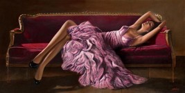 Jasmine by John Silver 18x36 Fine Art Canvas Giclee Stretched Nude Pin Up - £169.75 GBP