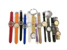 Bulk Lot of 15 Geneva Women&#39;s Casual Analog Wristwatches in Various Colors - £21.35 GBP