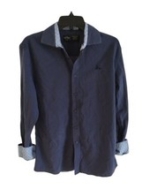 Hard Rock Black Label Shirt Flip Cuff Button Front Long Sleeve Embroider... - £17.83 GBP