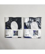 2 IKEA Mosaikblad 20 x 20&quot; Pillowcases Color Block Black Blue Shapes Cir... - $554.32 MXN