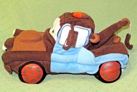 Disney Cars Tow Mater Plush Pillow 15&quot; Plush Stuffed Toy With Zippered Bottom - £8.60 GBP