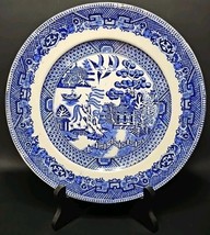 Antique Blue Willow 8 3/4&quot; Plate Warranted Staffordshire by W Adams &amp; Ss... - €59,16 EUR