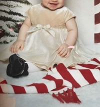 George Velour Gold Newborn 0-3 Months  Dress Holiday Xmas Party Dress - $16.82