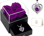 Mothers Day Rose Gifts for Mom Grandma, 4 Eternal Roses with Gift Box &amp; ... - £25.86 GBP