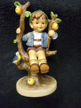 Hummel Apple Tree boy Figurine Goebel vintage W Germany 142 sitting in 2/0 - $34.65