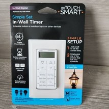GE Touch Smart In-Wall Digital Timer White 25055 New Sealed  - $17.71
