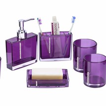 5-Piece Purple Bathroom Accessory Set - $94.04