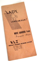 Lady Lend an Ear Radio Show Margaret Moon Booklet of Wife Saver Tips Denver KLZ - $14.84