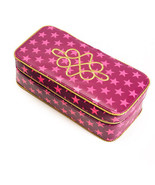 MAC M.A.C. Cosmetic Make-up Bag Train Case Red/Pink Stars PVC Faux Leath... - $30.39