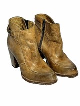 Bed Stu Womens Boots Size 7.5 Isla Tan Distressed Leather Rustic Western... - $78.65