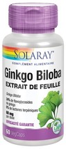 Solaray Ginkgo Biloba 60 plant capsules - $94.00