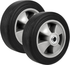 2 Pack 8 Inch Solid Rubber Replacement Wheels, Flat Free Hand Truck Tire... - $46.52