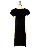 RETRO Vintage Black Faux Karakul Curly Lamb Over Collar 1940s Unique - $167.57 CAD