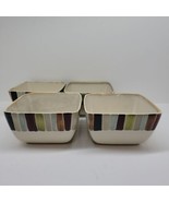 TABLETOPS Lifestyles JENTRY  Set Of 4 Multicolored 5 3/8&quot; Square Cereal ... - $29.00