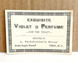 Violet Perfume L. Holzhauer&#39;s Sons Antique Labels 1900s 2.25 x 3 Barber ... - £17.29 GBP