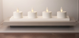 Darice Luminara 4 Rechargeable Tea Lights with Base Unscented White - £202.63 GBP