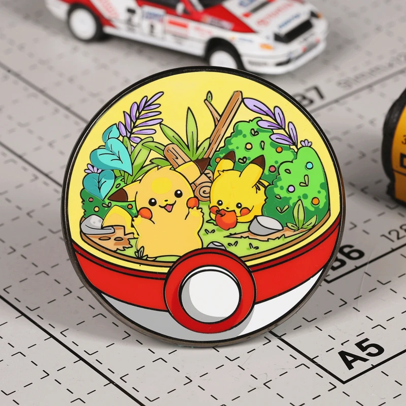 Pokemon Badge Pikachu Brooch Enamel Pin Lapel Pins Badge Hats Clothes Backpack - £6.77 GBP+