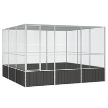 vidaXL Bird Cage Anthracite Galvanized Steel Large Bird Cage - $29,182.76 MXN