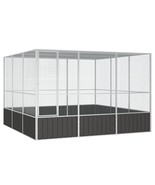 vidaXL Bird Cage Anthracite Galvanized Steel Large Bird Cage - $28,991.96 MXN