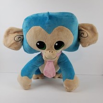 Animal Jam Monkey Plush With Pink Tie 2016 Blue Primate 15 in Wildworks Soft Toy - $14.19