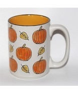 Spectrum Jamie Embossed Tossed Pumpkins Leaves Orange Interior Tall 17 O... - £13.45 GBP