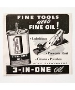 1949 3-In-One Oil Machining Lubricant Advertisement Industrial Supply E8Q - €17,46 EUR
