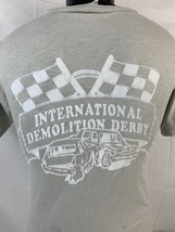 Vintage International Demolition Derby T Shirt Single Stitch Tee 80s USA Small - £27.40 GBP