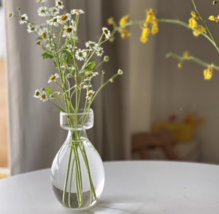 Handmade antique glass vase, Vintage transparent vase for home decor - £25.01 GBP