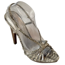 Jessica Simpson Shoes Strappy Platform Sandals Python Leather Heel Womens Size 9 - £21.64 GBP