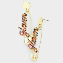 Colorful GLAM Rhinestone Safety Pin Fun Fashion Stylish Trendy Modern Ea... - $21.78